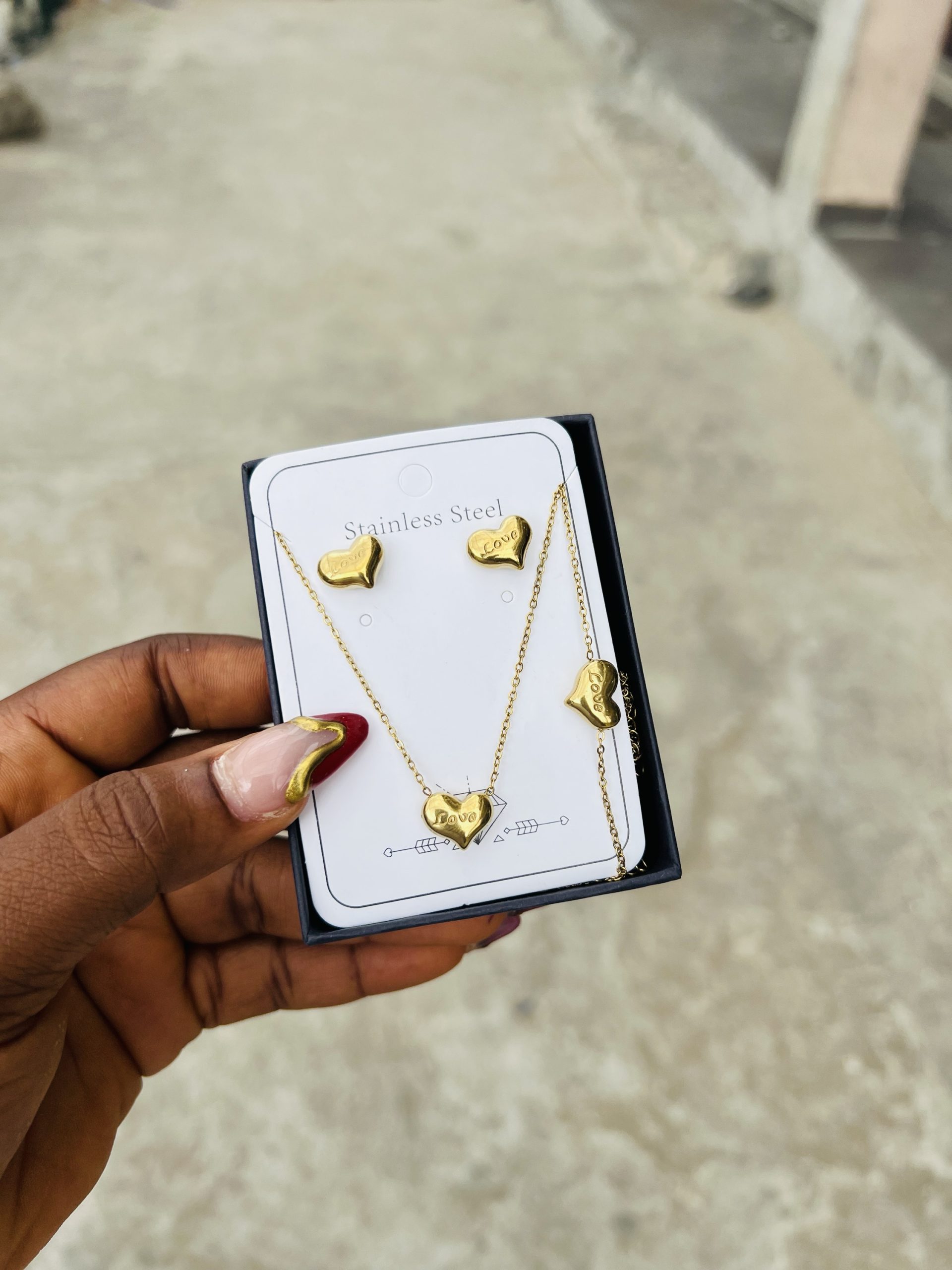 Steel necklace set 002