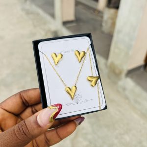 Steel necklace set 004