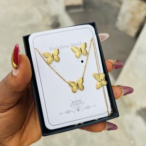 Steel necklace set 005