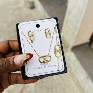 Steel necklace set 006