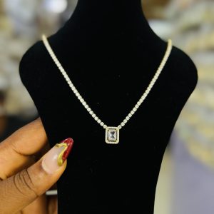 Tennis gold necklace 017