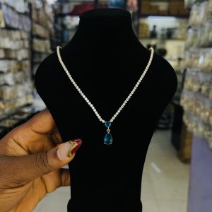 Tennis gold necklace 014