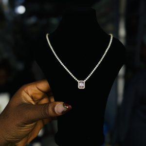 Tennis gold necklace 012