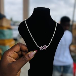 Tennis gold necklace 011