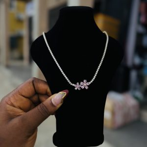 Tennis gold necklace 011