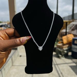 Tennis silver necklace 009