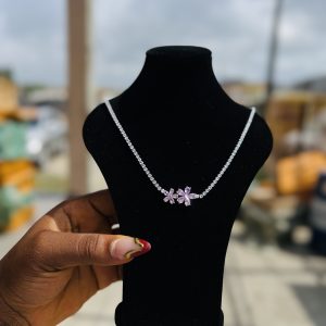 Tennis silver necklace 007