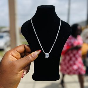 Tennis silver necklace 006