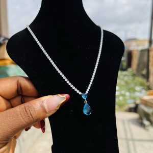 Tennis silver necklace 005