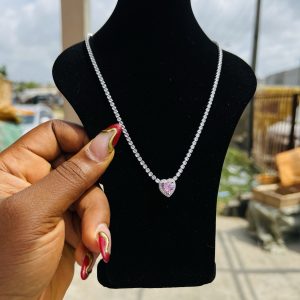 Tennis silver necklace 004