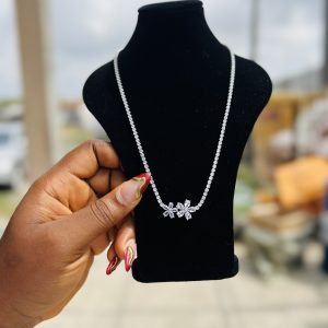 Tennis silver necklace 002