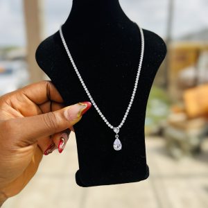 Tennis silver necklace 001