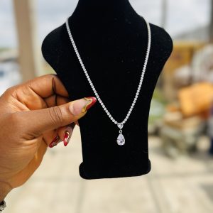 Tennis silver necklace 001