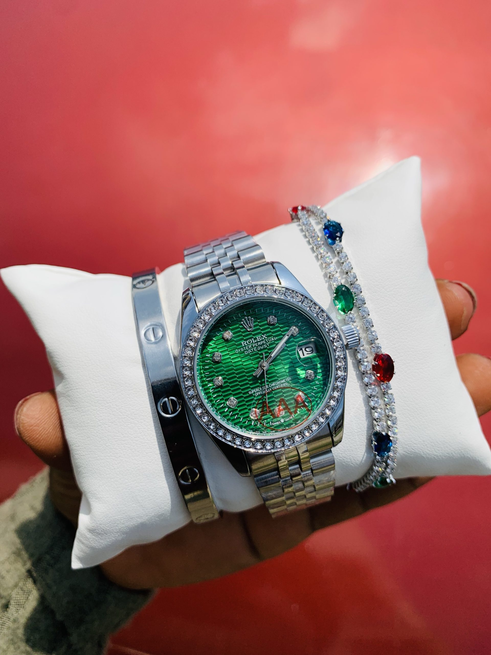 Rolex oyster combo comes with black paper box 007