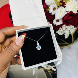 Cz turquoise necklace