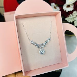 Princess Moissanite necklace
