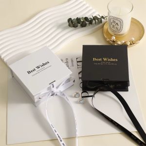 Black best wishes bow tie box