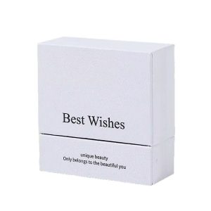 A dozen of white best wishes necklace draw box