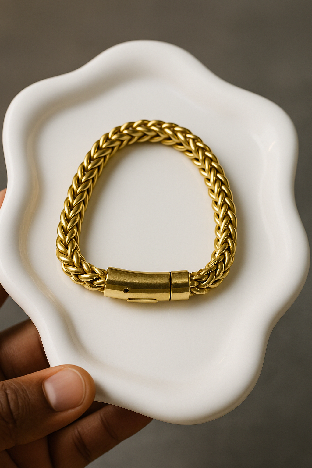 Gold Cuban link bracelet