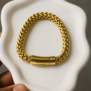 Gold Cuban link bracelet