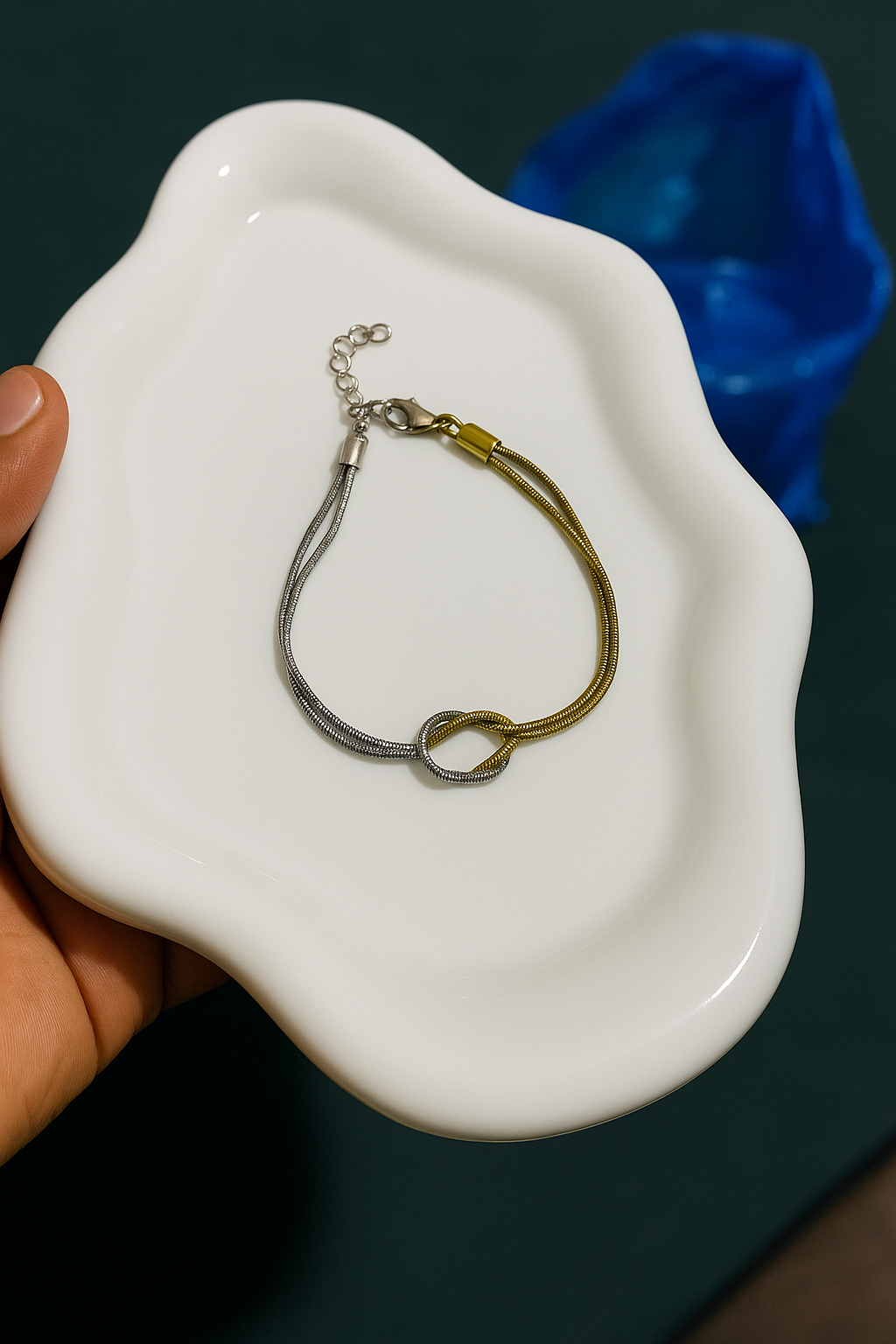 2 toned twisted bracelet