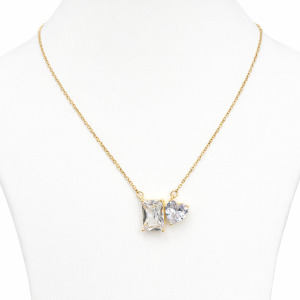 Gold Dainty stoned necklace