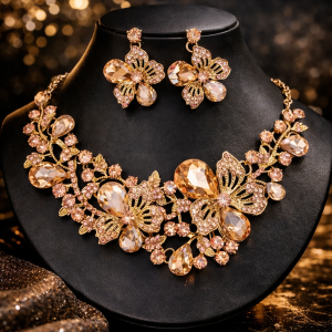 European crystal gem Necklace set 005