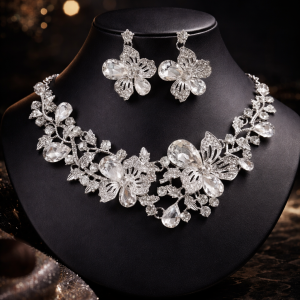 European crystal gem Necklace set 007