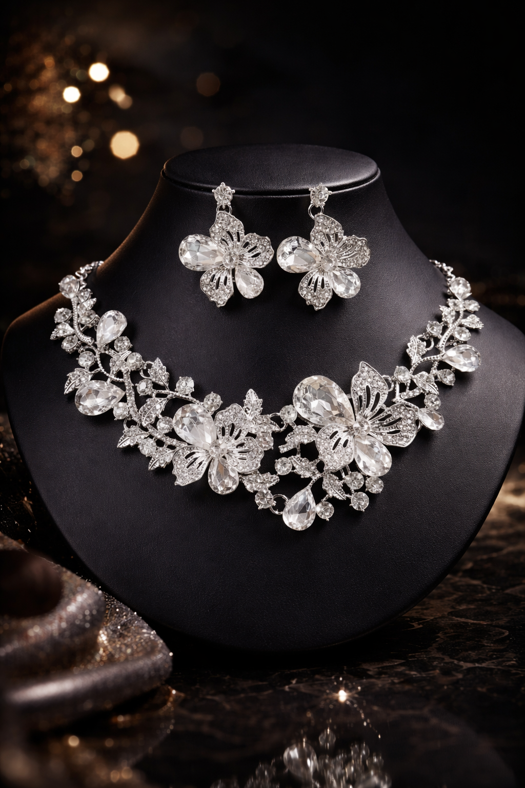 European crystal gem Necklace set 007