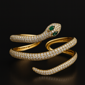 Gold cz Ruban bracelet