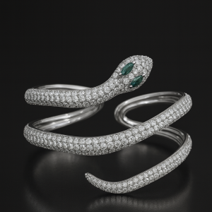 Silver cz Ruban bracelet