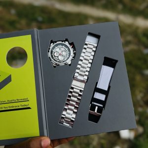 T5 silver chronograph watch