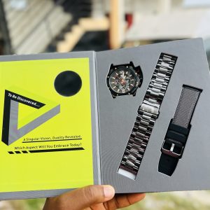 T5 black chronograph watch