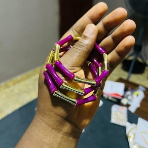 3 in 1 purple Amiga bracelet