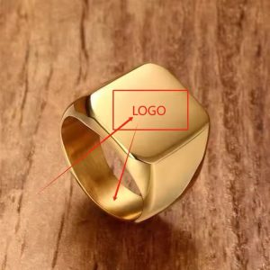 Gold engraved ring size 12