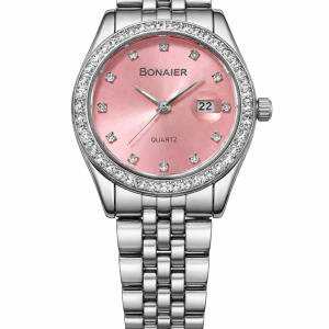 BONAIER PREMIER PINK FEMALE WATCH BOXED