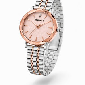 Rebirth tems silver rose gold watch with box