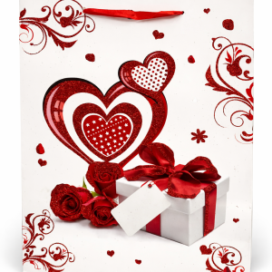 Valentine paper bags big size 1pc