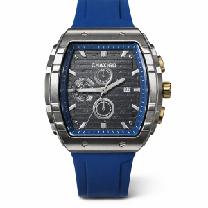 Chaxigo eviation blue silicone watch boxed