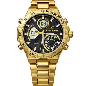 Chaxigo megatrone gold male watch boxed