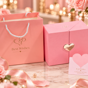 Pink best wishes rose box