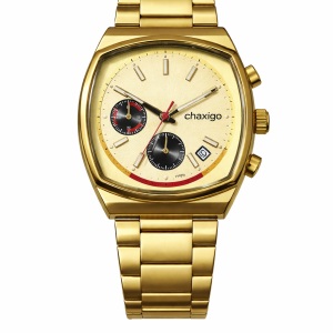 Chaxigo gold techimeter chronograph boxed