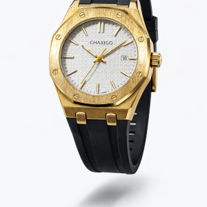 Chaxigo white tank face rubber watch boxed