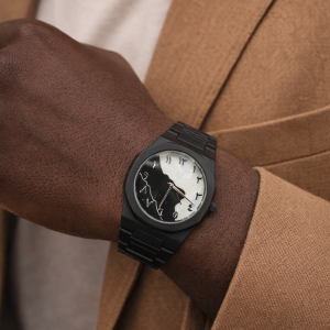 Black and white Valenzo watch with box