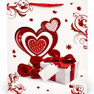 Valentine paper bags big size 1pc