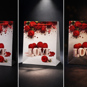 Valentine gift bags (12pcs) 1 dozen  medium