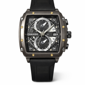 Chaxigo Vinci black silicon watch boxed