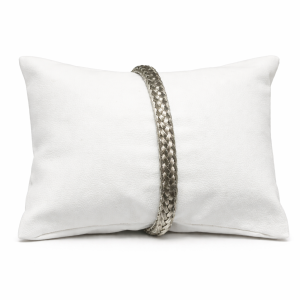 Steel silver corn row bracelet