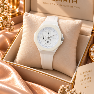 Rebirth white rubber watch no box