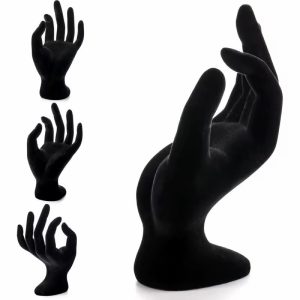 Suede black hand mannequin
